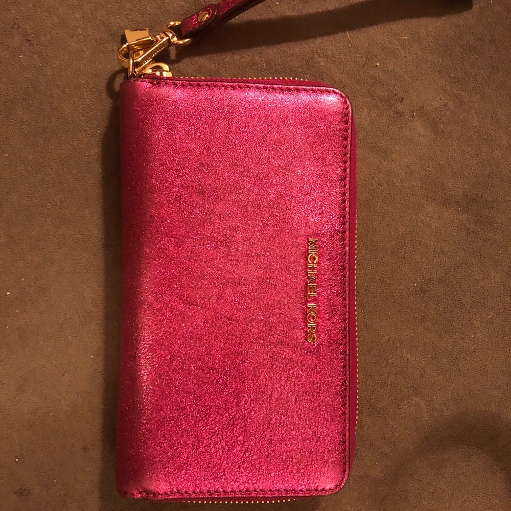 Authentic Pink Michael Kors Handbag And Wallet - image 7